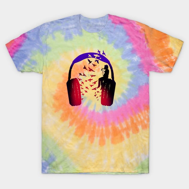 Headphone Music Singer T-Shirt by barmalisiRTB